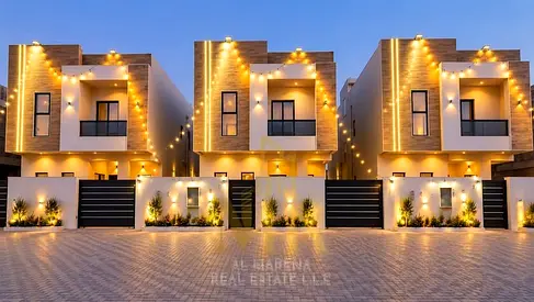 فيلا فاخرة للبيع في الحليو 2 – عجمان | تشطيبات VIP بتصميم مخصص | 3 غرف ماستر | شامل رسوم التسجيل والتمليك