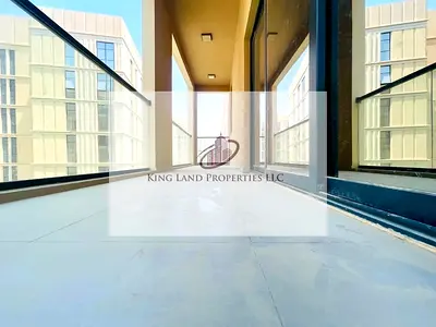 شقة جديدة كلياً مع مسبح وموقف سيارات وصالة رياضية، غرفة نوم واحدة مع شرفة للإيجار في منطقة الممشى، الشارقة.