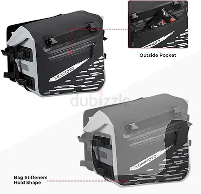 kemimoto Motorcycle Saddlebags Waterproof 70l Dirt Bike Saddle Bags Side Bag Adventure Touring