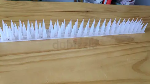 White Plastic Bird Spike Strip - 45cm, Easy Mount Bird Deterrent