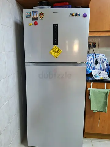 Candy Silver Top-Freezer Refrigerator — Good Working Condition ( available by 5th - 8th Nov)
