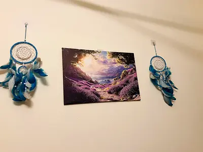 Canvas Wall Art Landscape Print with Decorative Dreamcatchers