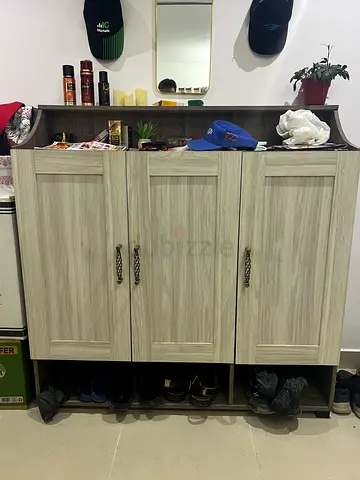 Wooden Shoe Cabinet with Storage