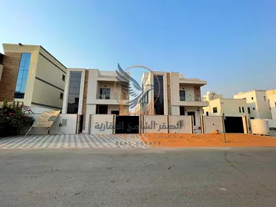Brand New Villa for Rent in Al Bahia Ajman First Occupant 4 Master Bedrooms Rooftop Equipped Kitchen Central AC Spacious Area