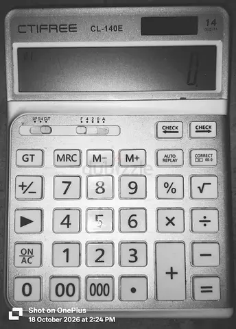 Used CTIFREE CL-140E Desktop Calculator - Working Condition