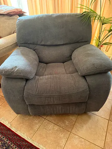 Comfortable Gray Recliner Armchair - Good Condition
