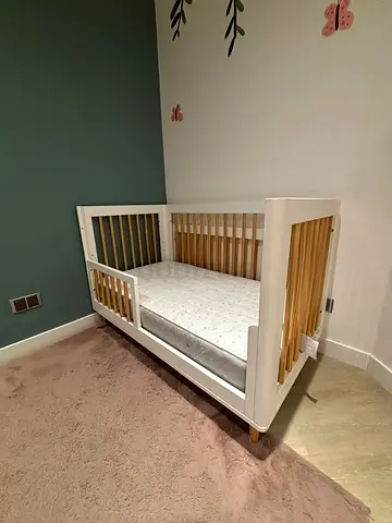 Pottery Barn convertible crib/toddler bed with mattress