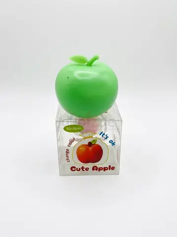 Popular Crunchy Color-Changing Apple Squishy Toy with Box (Satisfying ASMR Stress Reliever)