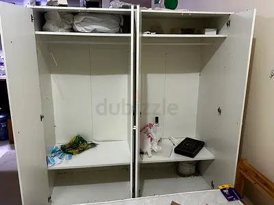 White double wardrobe / cupboard - good for storage, pick up in Dubai