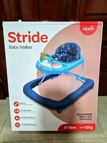 [Used] Moon Stride Baby Walker - Green, for 6-18 months