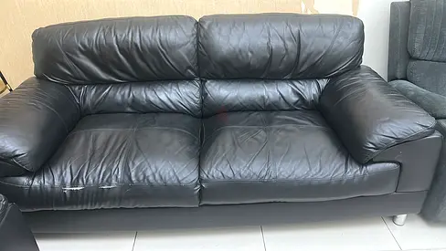 3 seater + 2 seater leather sofa for family only