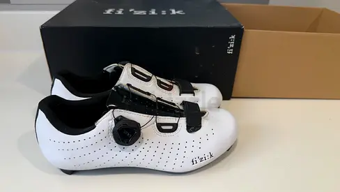 Fizik White Cycling Shoes