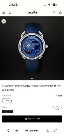Hermès Arceau Le Temps Voyageur – Luxury Automatic World Time Watch – Blue Dial