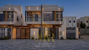 A villa on the main street, ready to move in, with a special cash discount, in one of Ajman's most p