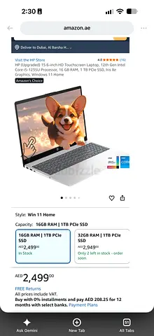 HP (Upgraded) 15.6-inch HD Touchscreen Laptop, 12th Gen Intel Core i5-1235U Processor, 16 GB RAM, 1