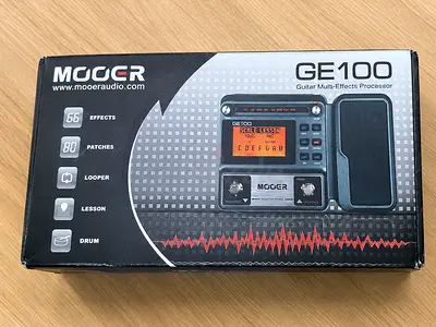 MOOER GE100 MultiEffects Guitar Pedal with 80 Presets 66 Effects Loop and Expression Volume Pedal Ta