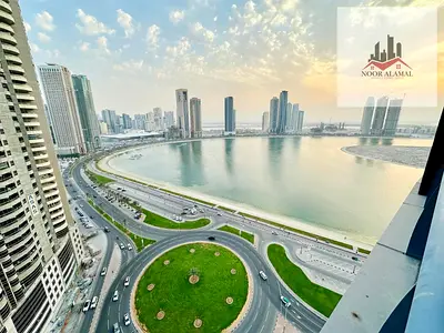 الشارقه الخان اول ساكن غرفتين وصاله ومطبخ وحمامين وبلكونه اطلاله علي بحيره الخان السعر 8500 شامل انترنت وباركن