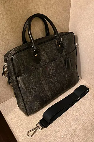ETRO Original Black Paisley Briefcase - Brand New, Never Used