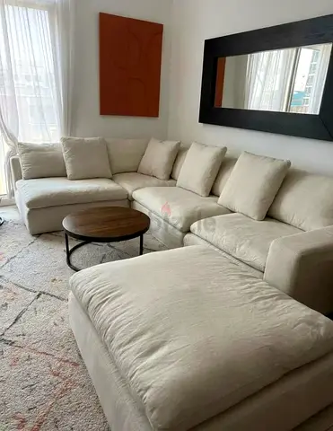 Marina home luscious Modular Sofa with footstool