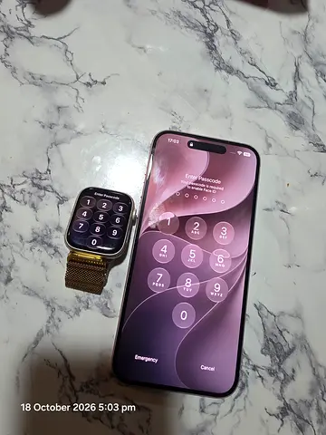 iPhone 15 Pro Max 512GB Pink with Apple Watch Series 9 - Good Condition