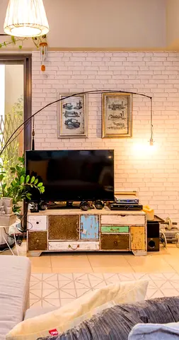 TV unit - rustic and colorful