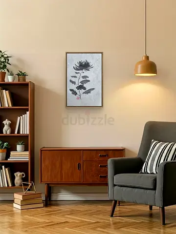 ORIGINAL JAPANESE SUMI-E INK DRAWING | ONE OF A KIND ARTWORK chrysanthemum