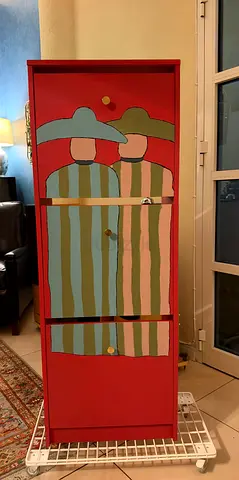Cabinet for Shoes-Handpainted (stores 12 pairs)