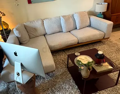 Great Condition West Elm New Port L Shape Sofa