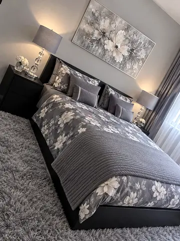 King bed set with storage and high quality mattress IKEA like new