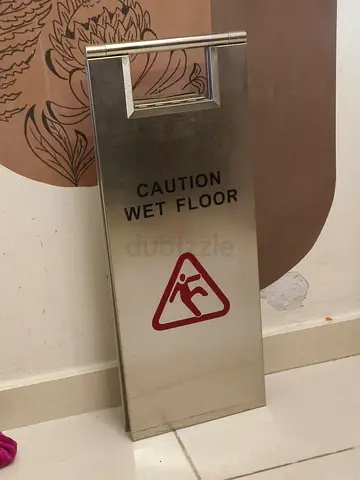 3 High quality stainless steel wet floor caution sign