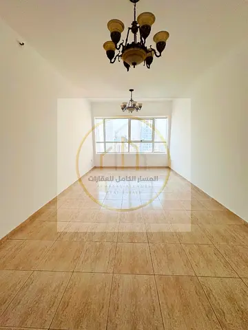 غرفة وصالة للإيجار السنوي في التعاون الشارقة | حمامين، تكييف مجاني، جيم ومسبح وباركن مجاني