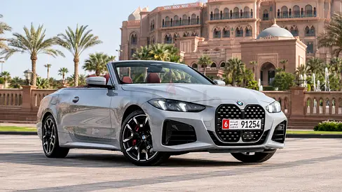 BMW 420i Convertible 2025 for Rent in Abu Dhabi | Mirage Rent A Car