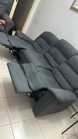 Grey 3-seater Recliner Sofa in Good Condition