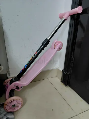 Pink 3-Wheel Kids Scooter - Foldable, Adjustable Handle