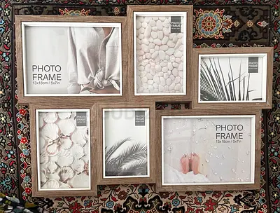 Set of 6 Wooden Photo Frames (Various Sizes) - Light Oak Finish