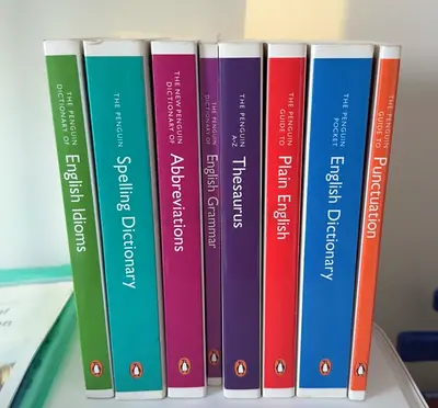 Set of Penguin Reference Books — Dictionaries, Thesaurus & Grammar