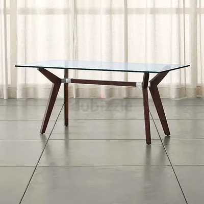 Crate & Barrel Glass Dining Table
