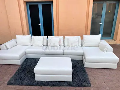 Comfortable Marina Home U Shape Sofa with footstool