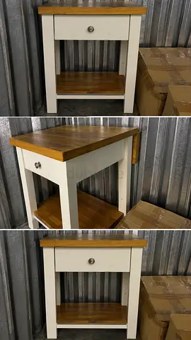 Small wooden kitchen island / trolley with storage