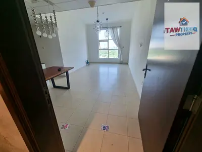 A beautiful two-bedroom apartment with a living room for annual rent in City Tower Ajman, featuring
