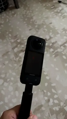 Compact 360 Action Camera (Insta360-style) with Hand Grip