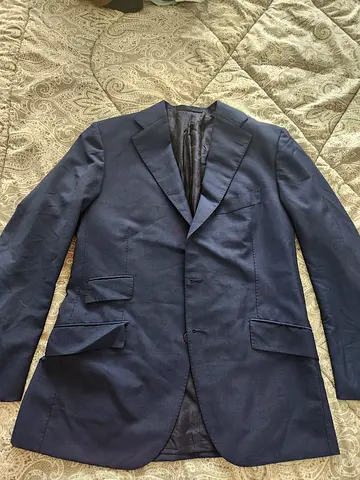 Cesare Attolini Napoli Navy Wool & Mohair Suit - Size EU 52 (Drop 7R) - Handmade Italy