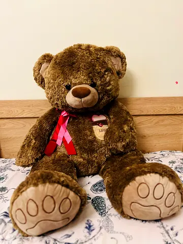 Large Brown Teddy Bear Plush Toy - 1m Soft Stuffed Bear
