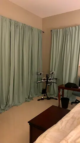 Green curtains