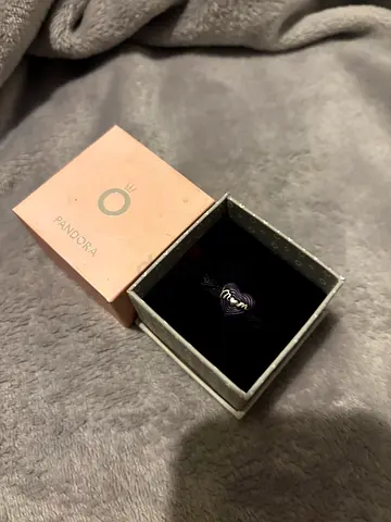 Pandora purple heart ring in original box