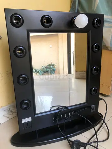 Hollywood Vanity Mirror with Lights - Black, Tabletop