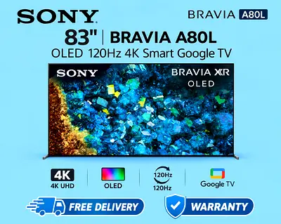 Sony 83 Inch BRAVIA A80L OLED 120Hz 4K Smart Google TV 83A80L