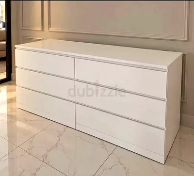 White 6-Drawer Modern Dresser / Sideboard - Excellent Condition