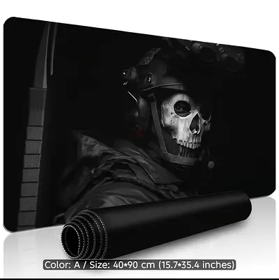Large Gaming Mouse Pad Desk Mat 40x90 cm with Skull Design