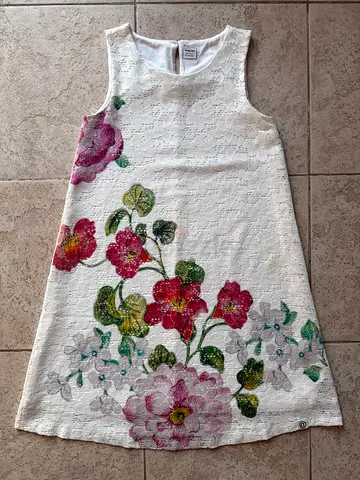 Desigual dress 11/12 yo Broderie style with lining